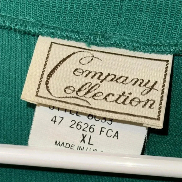 VTG Made in USA Country Collection WMN’s Sweater Cardigan Top XL Blue/Blk/Grn - Picture 10 of 17